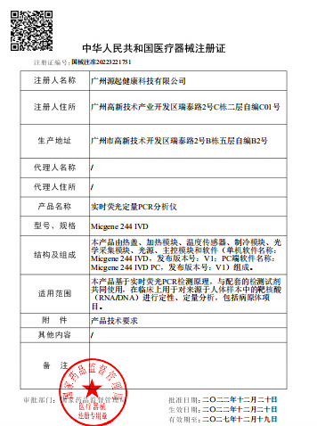 चीन Guangzhou BioKey Healthy Technology Co.Ltd प्रमाणपत्र